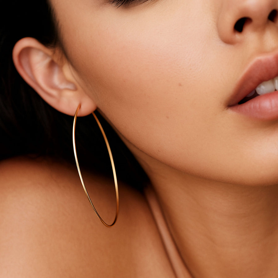 medium size gold hoops