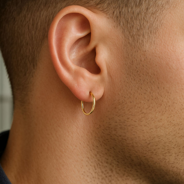 mens circle hoop earrings