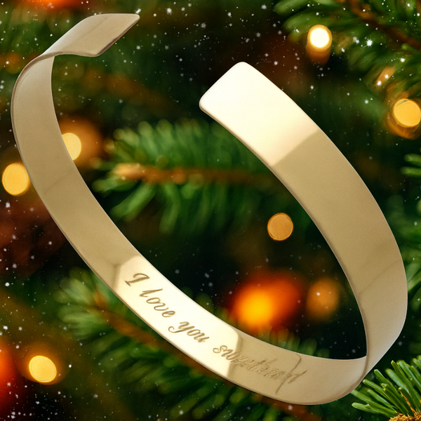 gole engraved script bracelet