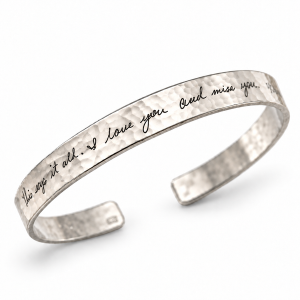 Custom Handwriting Bracelet for her / Personalized Signature engraving