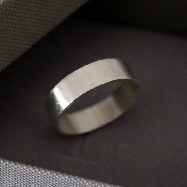 matte silver band for men or women