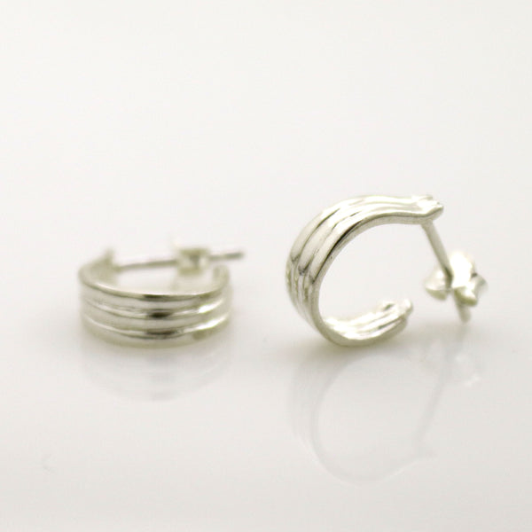 handcrafted sterling silver hoops