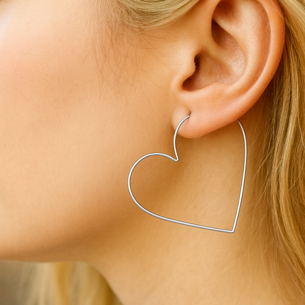 Sterling Silver Heart Earrings