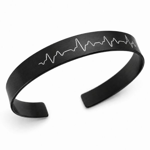 Heart Beat cuff bracelet for Men