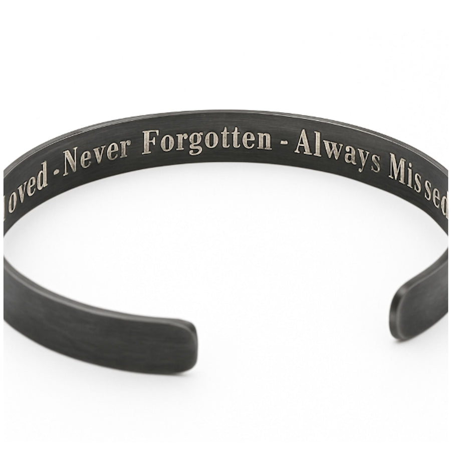 Mens Name Bracelet custom engraved black bracelet