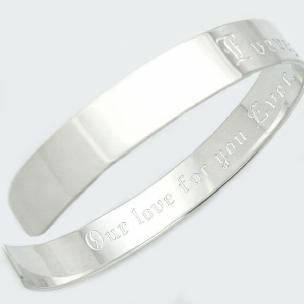 Black Bracelet - Line Cuff for Men