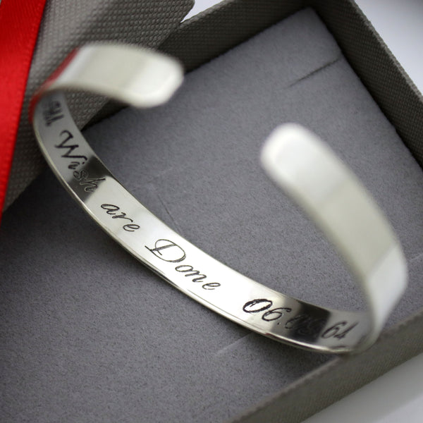 secret message engraved bracelet