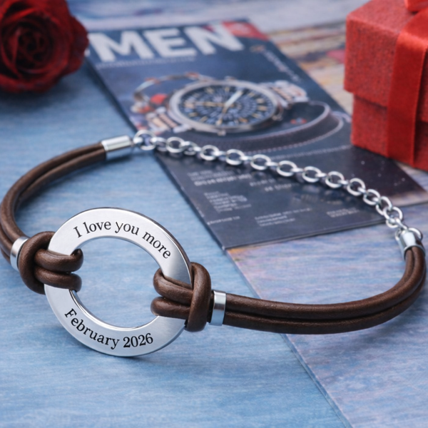 Latitude Longitude Coordinates Bracelet for men