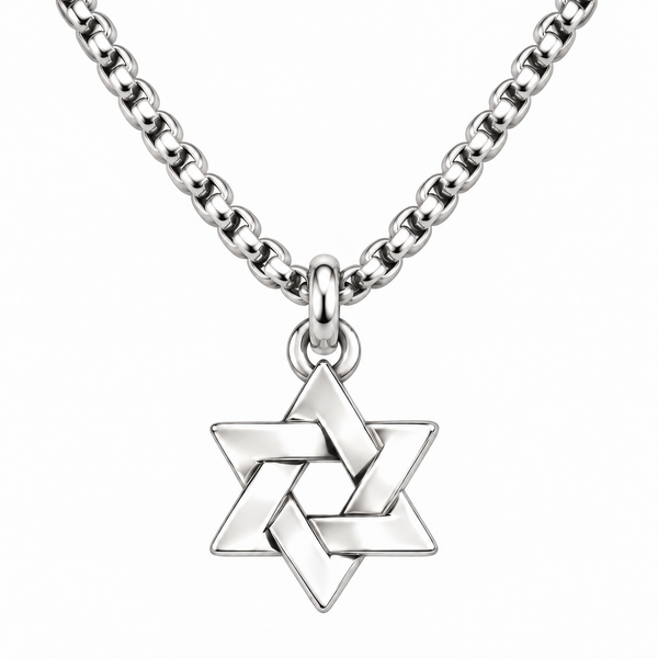 Small Star of David pendant for men - Jewish Necklace