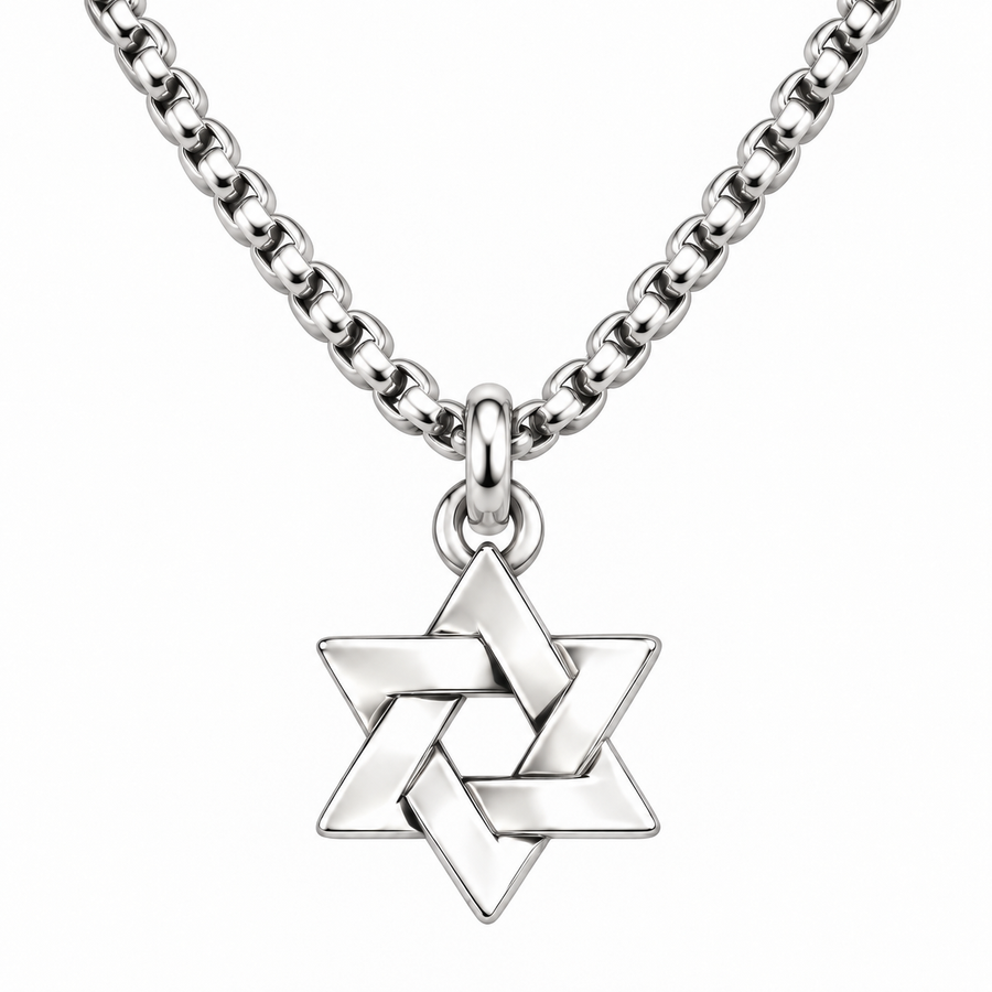 Small Star of David pendant for men