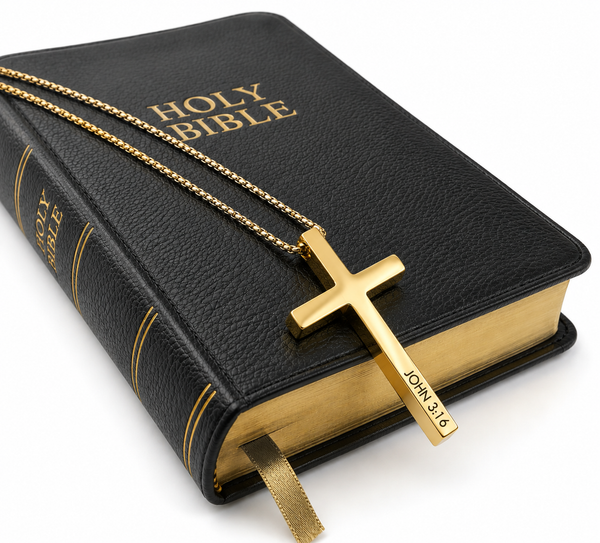 3D Personalized Cross Pendant Necklace for Men Custom Engraved