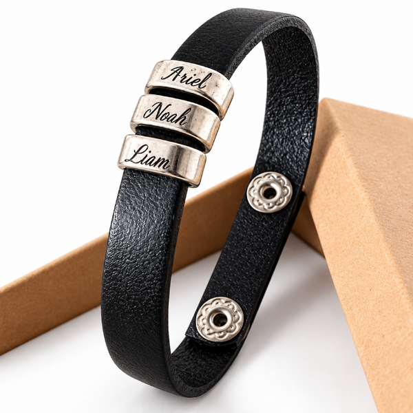 Personalized Bracelet with Kids Names for Men – Meaningful Gift for Dad
