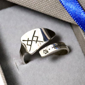 Love Rune Ring Personalized Viking Eternal Love Rune Ring – Sterling Silver Spearhead ...