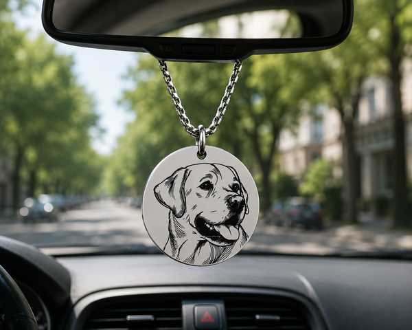 Personalized Dog Memorial Necklace Custom Pet Portrait Pendant Sympathy Gift for Dog Lover