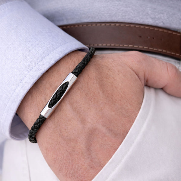Braided Leather Bracelet for Men - Mens Gift