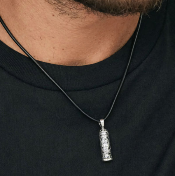 Protect Necklace - Mezuzah Pendant with Scroll