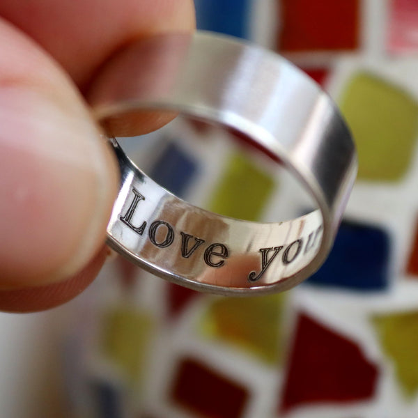 hidden message engraved rings