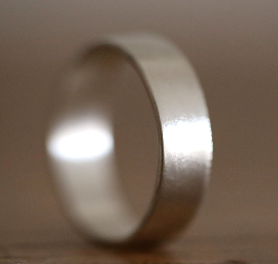 matte silver ring