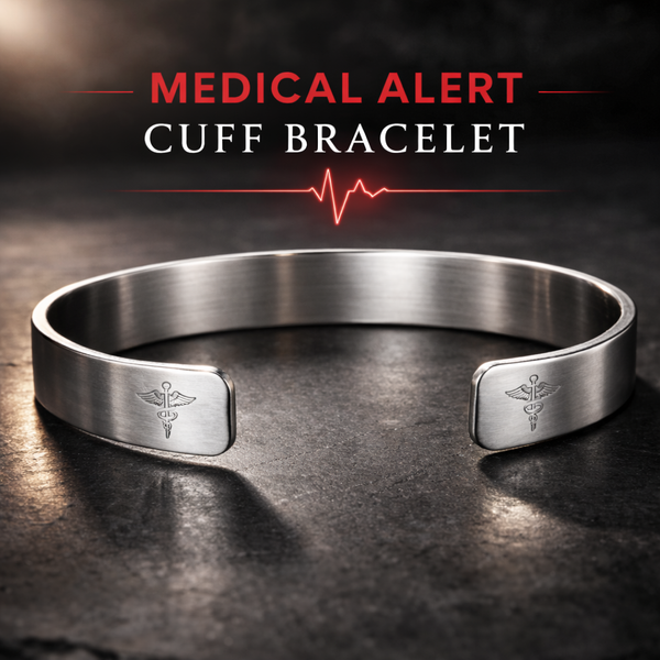 Custom Star of Life Medical ID Bracelet for men or women