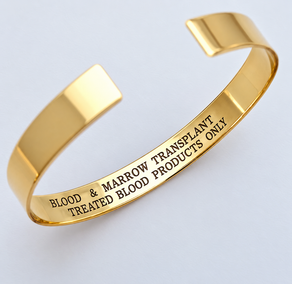 Medical ID Bracelet - Medical Emergency Symbol gold Bracelet