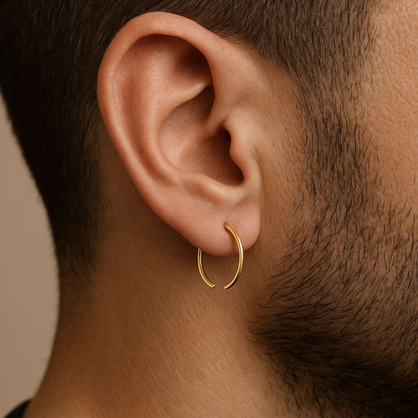 classic mens hoop earrings