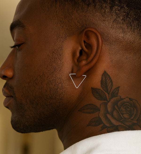 geometric earring for men