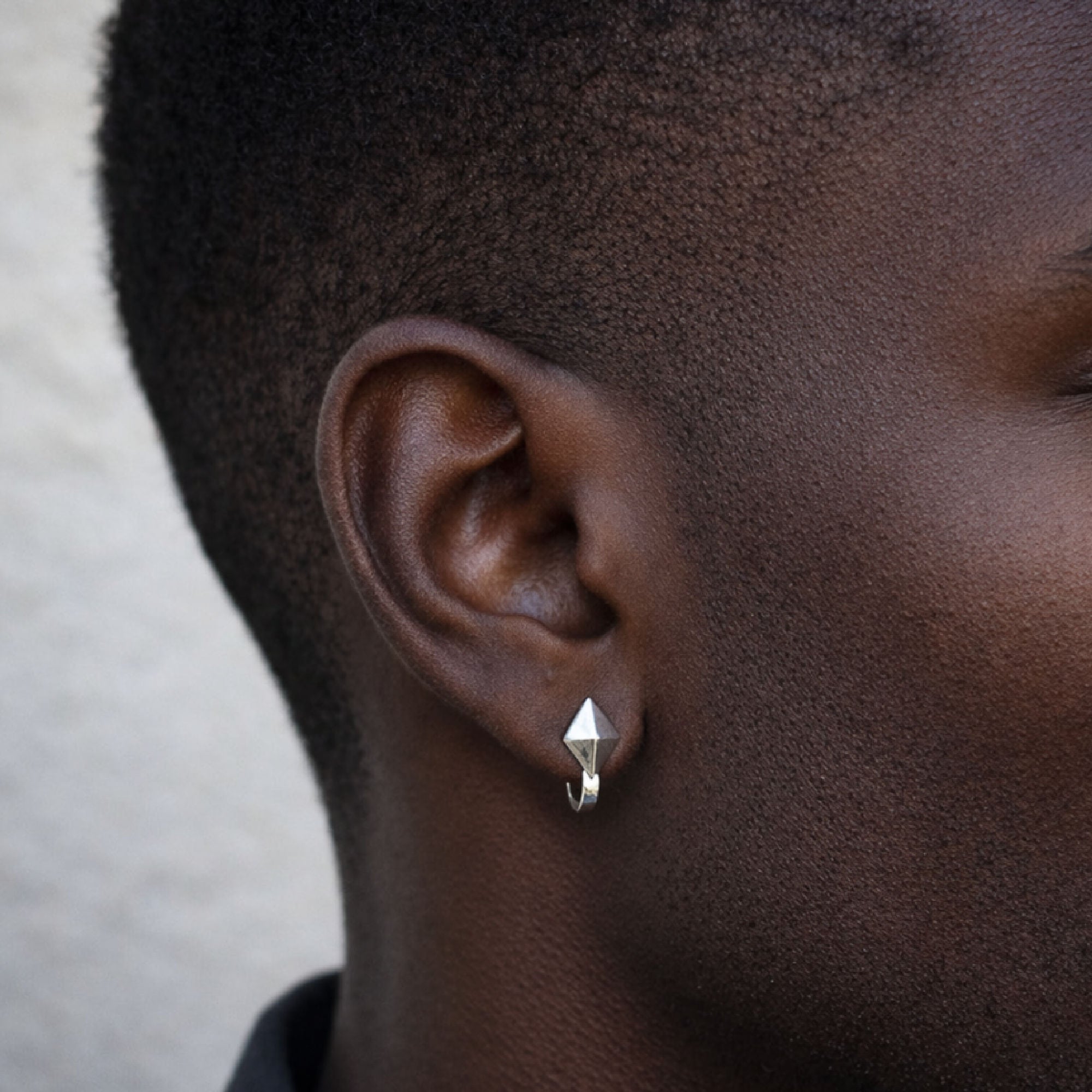 Guys Stud Earring - Geometric Earring for Men