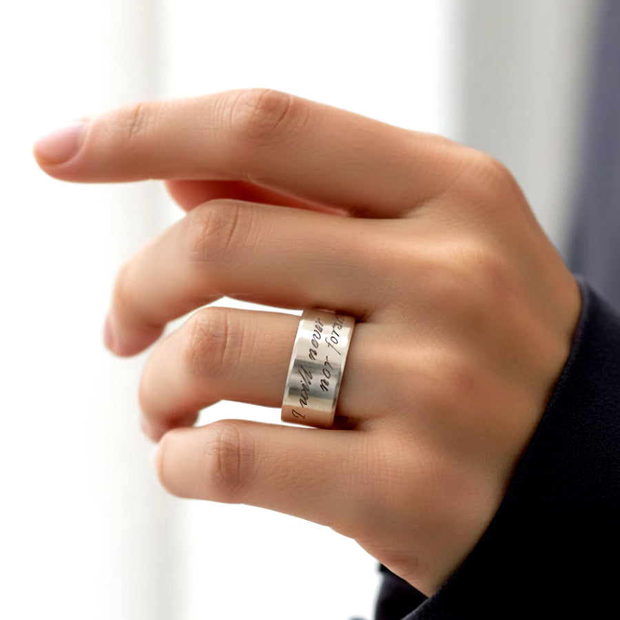Custom text ring - Personalized Sterling Silver Ring