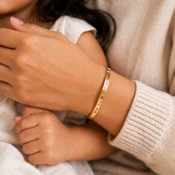 mom with the mom bracelet