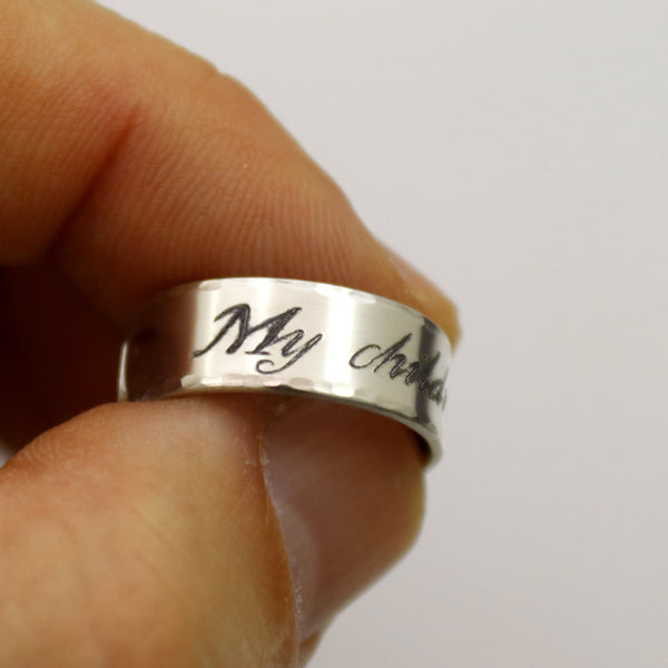 Personalized Engraved Ring for Mom, My Children Are My Life