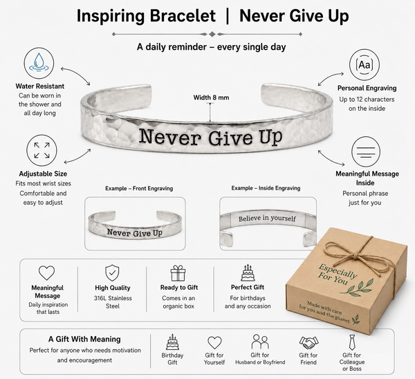 Personalized Hammered Cuff Bracelet for Men