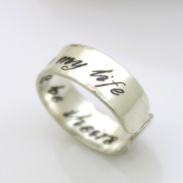 Personalized Engraved Ring for Mom, My Children Are My Life