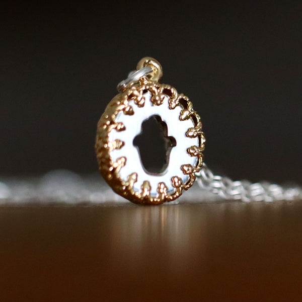 hollow hamsa pendant