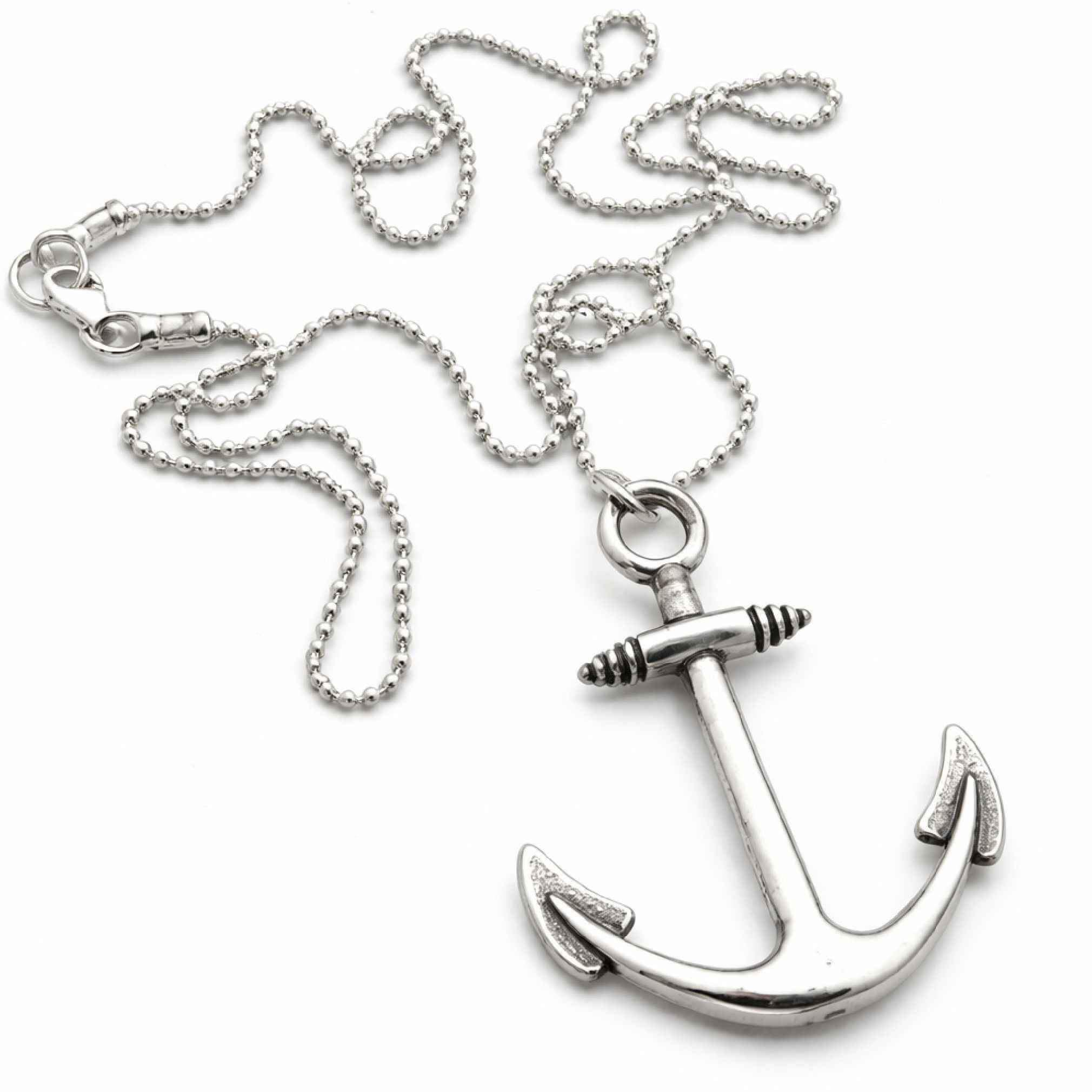 Anchor Pendant Nautical Necklace for Men