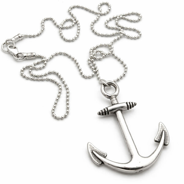 Anchor Pendant Nautical Necklace for Men