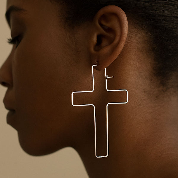 Cross Earrings - Fashion Gold Earrings
