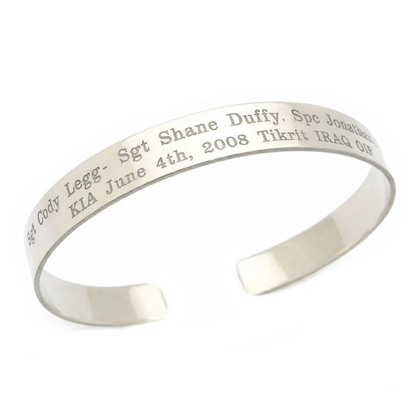 Freedom KIA Custom Cuff Bracelet