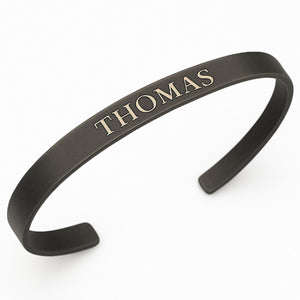 black name cuff bracelet for men