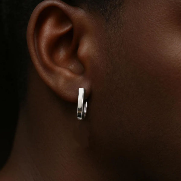 Sterling Silver Big Earring for Men
