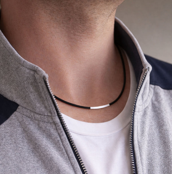 Tube Leather Cord Necklace for Men