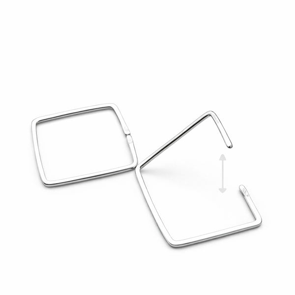 Men's Square Hoop Earring for Men