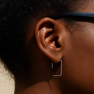 square shaped open hoops