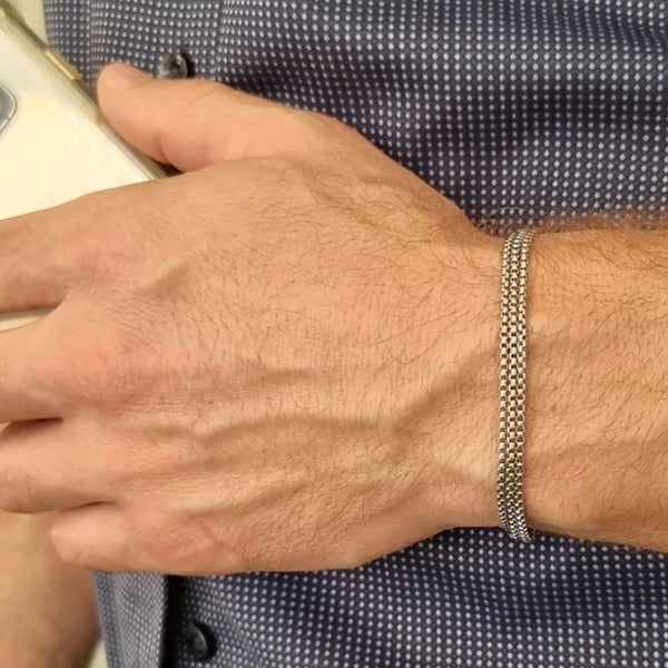 Triple Wrap Bracelet for Men Box Chain Bracelet