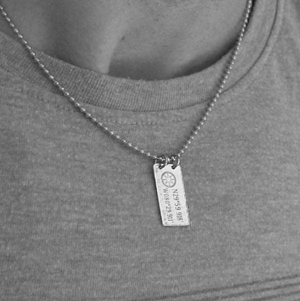 Coordinates Necklace for Men