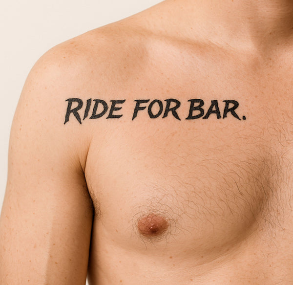 mens custom font tattoo 