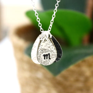 hammered teardrop pendants