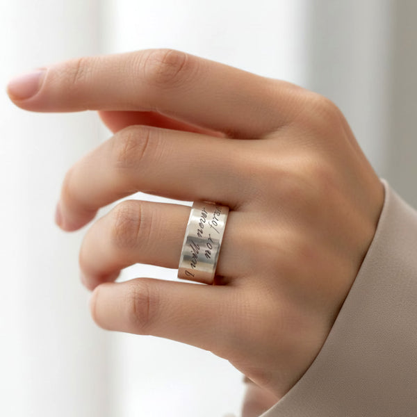 Custom text ring - Personalized Sterling Silver Ring