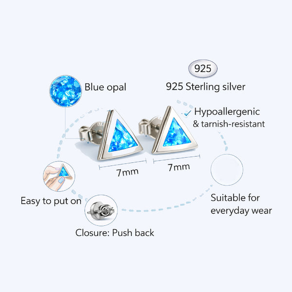 Blue Opal Studs for men