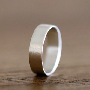 matte silver ring