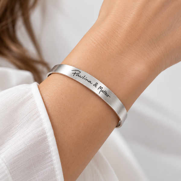 Actual Handwriting Engraved Bracelet